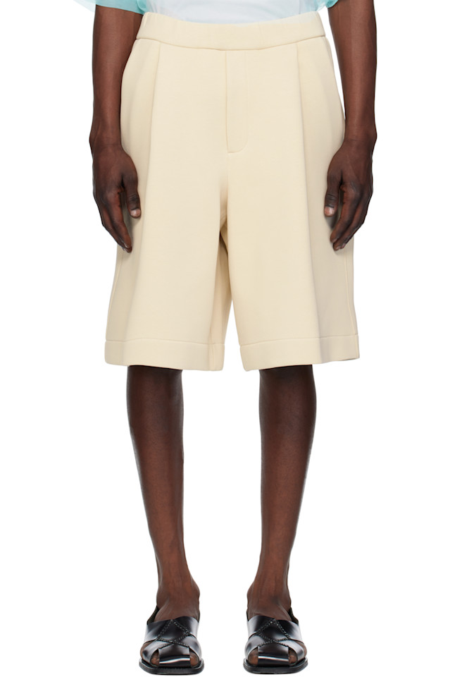 

Хлопковые шорты из неопрена Dries Van Noten, цвет cream