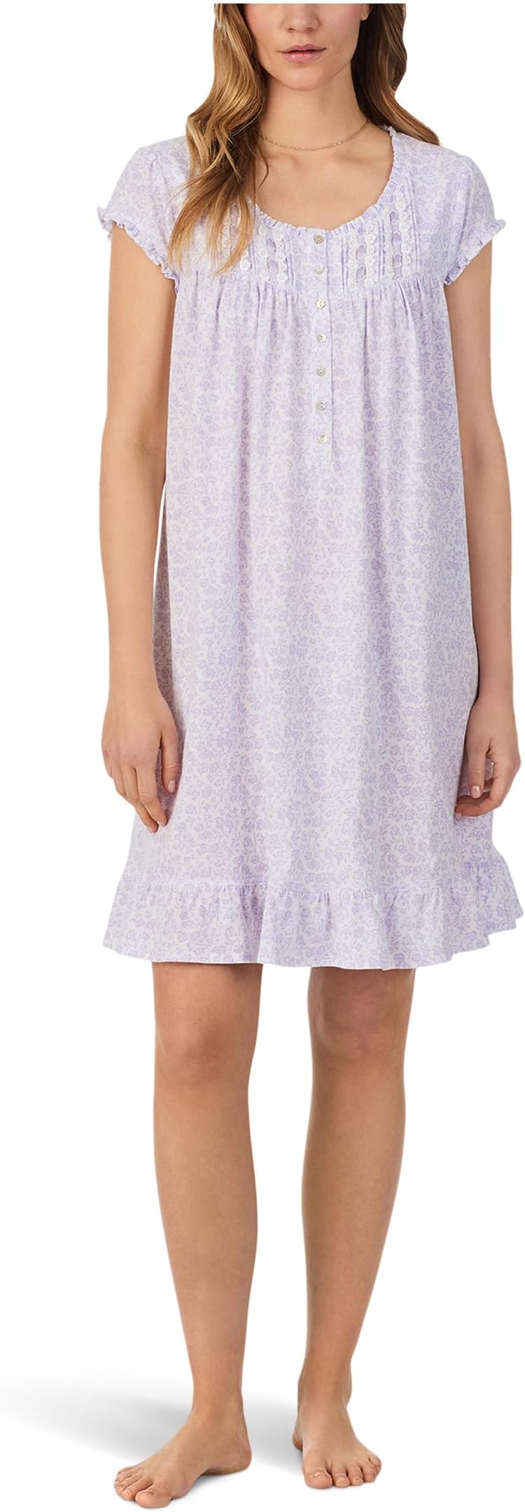 

Ночная рубашка Eileen West Cotton Knit Cap Sleeve Short Nightgown, цвет Lilac Floral