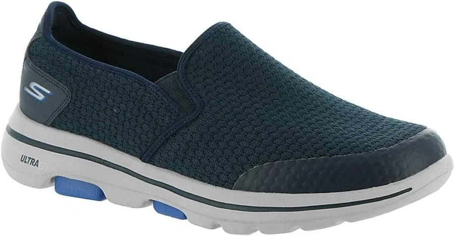 Мужские кроссовки Skechers Go Walk 5 Apprize, Navy Textile Synthetic White Trim — фото 3