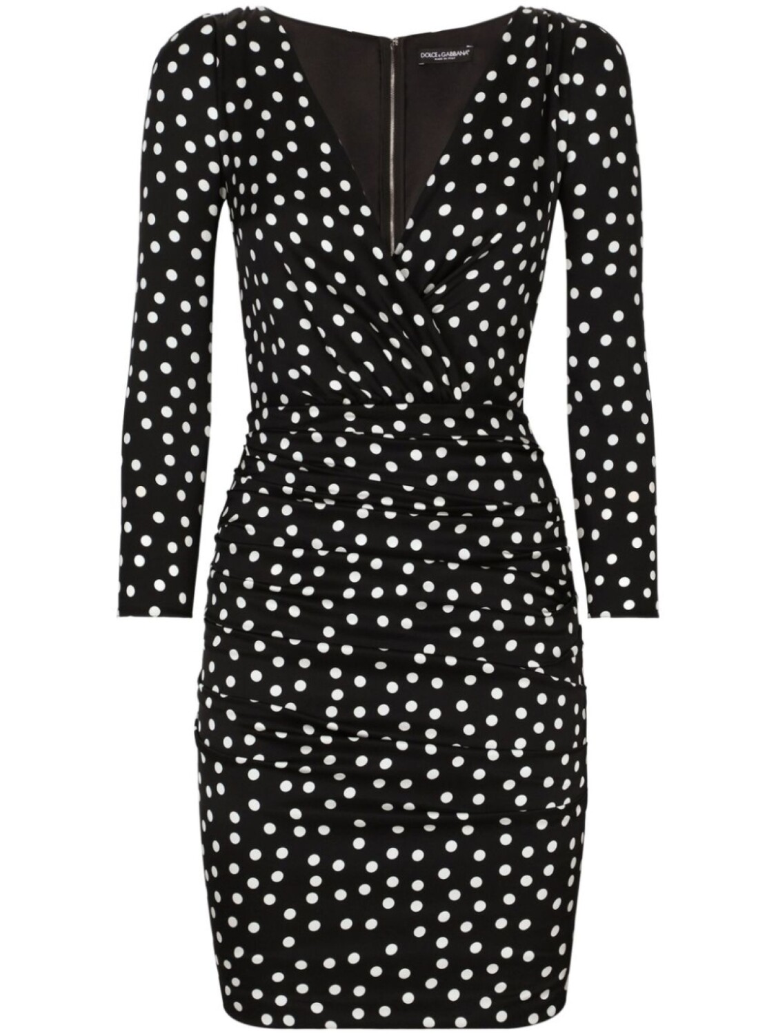 

Dolce & Gabbana платье мини в горох, черный
