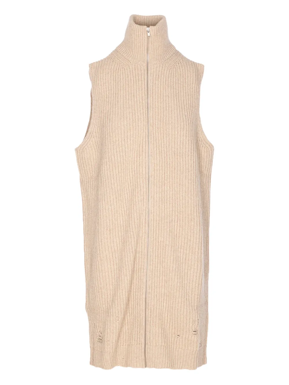 

Топ на молнии с высоким воротником MM6 Maison Margiela, нейтральный