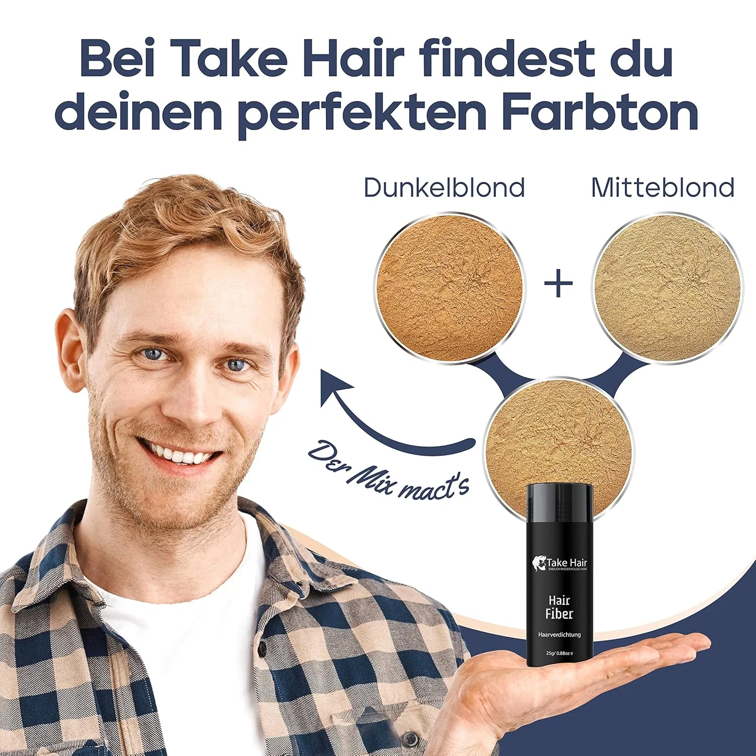 Волокна для загущения волос Take Hair Scattered Hair 100 г Take Hair Endlich Wieder Volles Haar, Dark Brown — фото 4