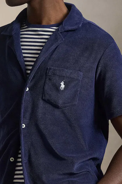 Рубашка мужская из флиса Polo Ralph Lauren, синий — фото 4