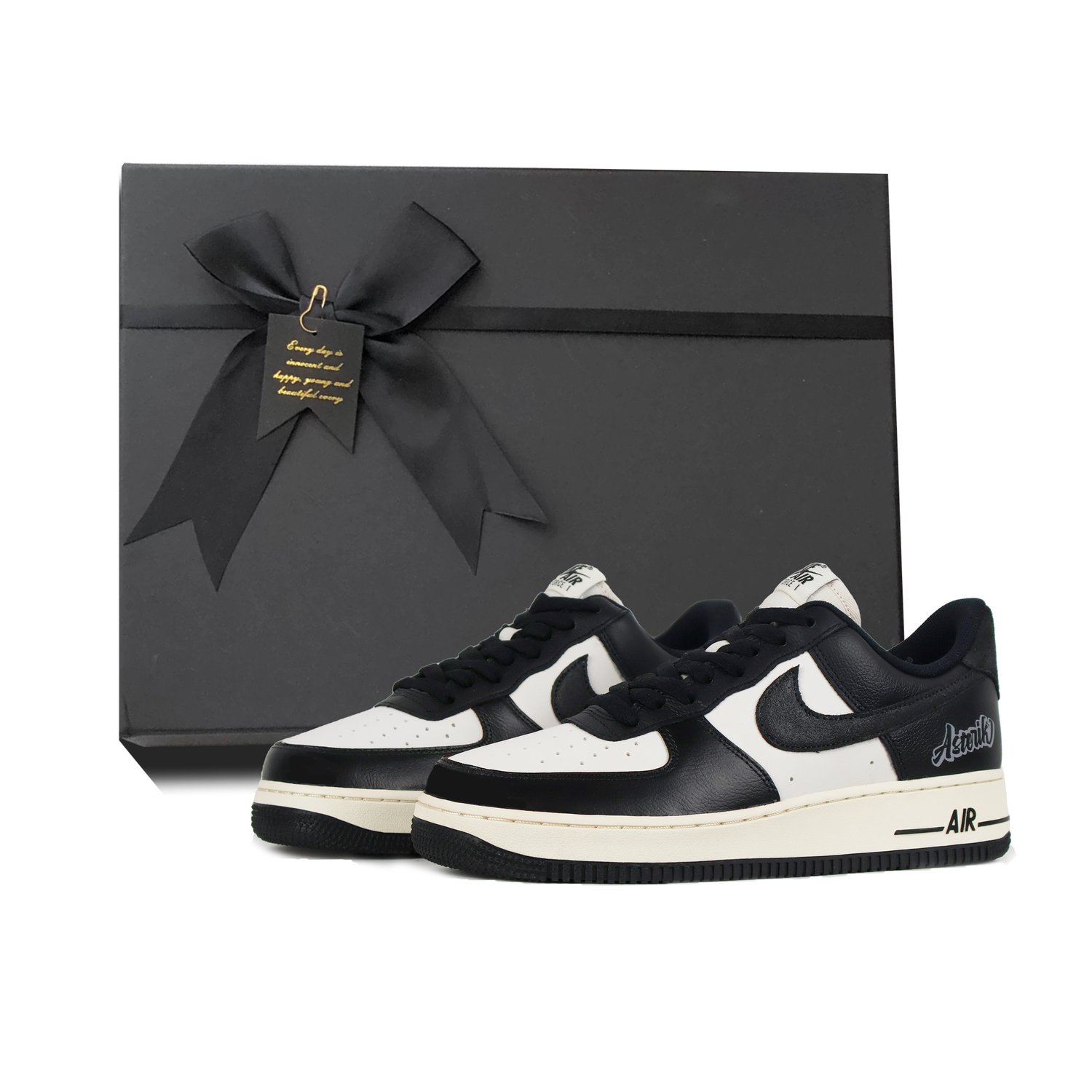 

Кроссовки для скейтбординга Air Force 1 Unisex низкие Gray Nike, черный/белый