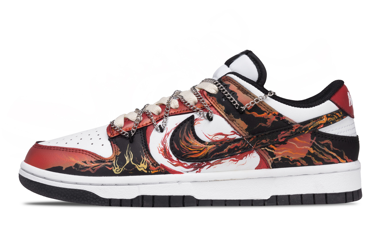 

Nike Dunk Six Eight, Flaming March, устойчивые к истиранию низкие кроссовки для скейтбординга мужские черно-красные