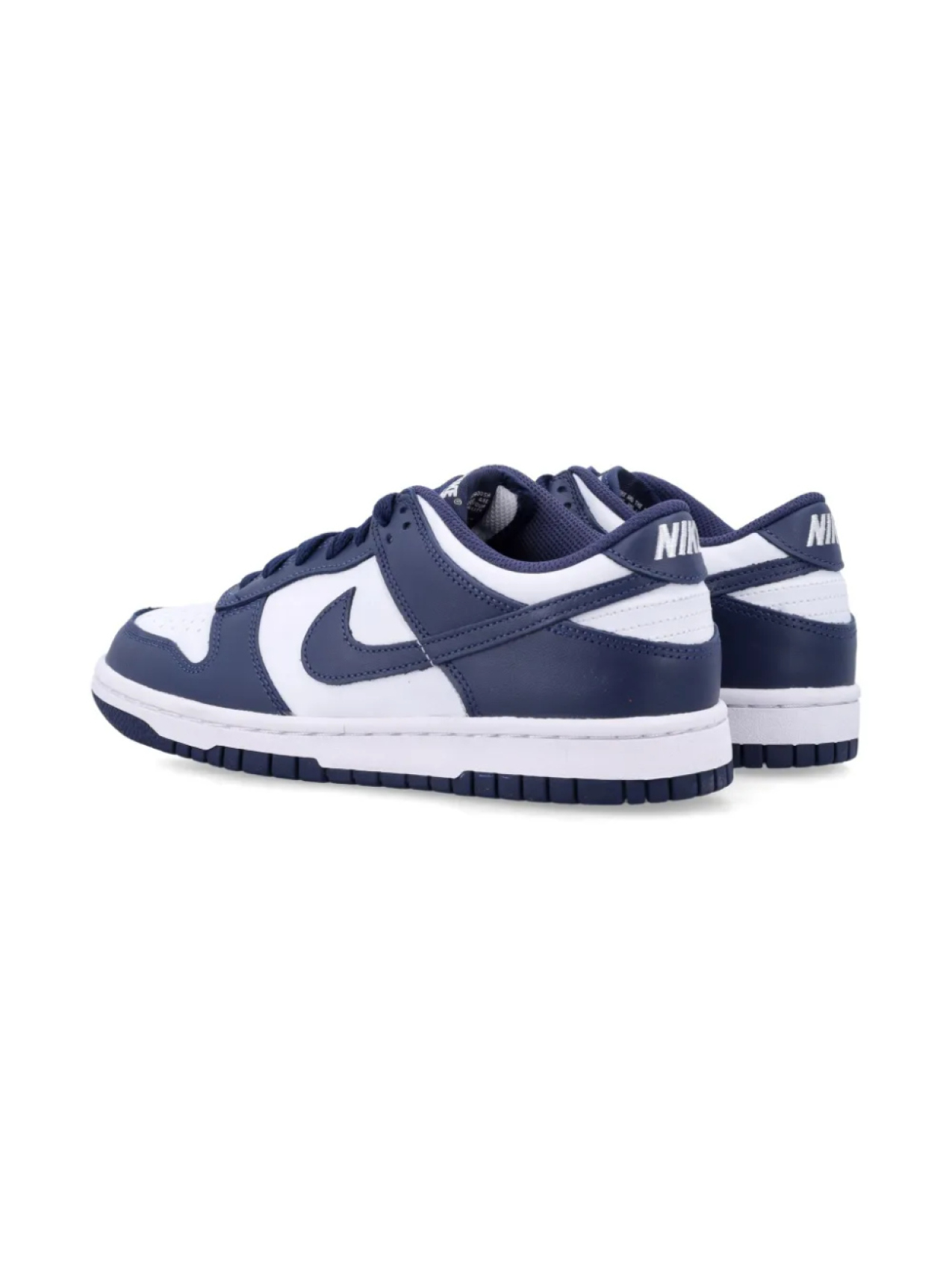 Кроссовки Dunk Low "White/Midnight Navy" Nike Kids, синий — фото 4