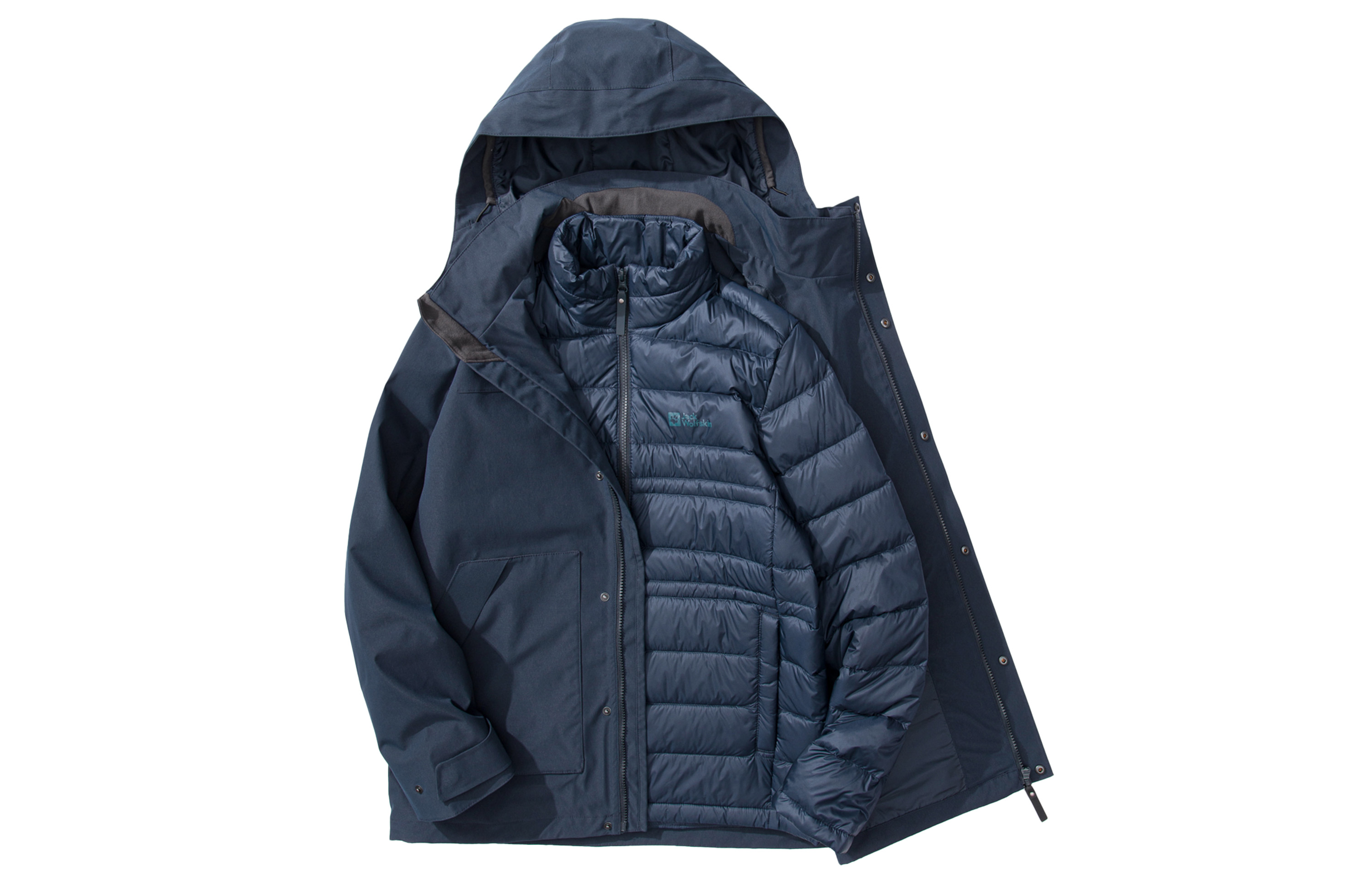 

JACK WOLFSKIN Ветровка мужская непромокаемая утепленная, Royal Blue/1010