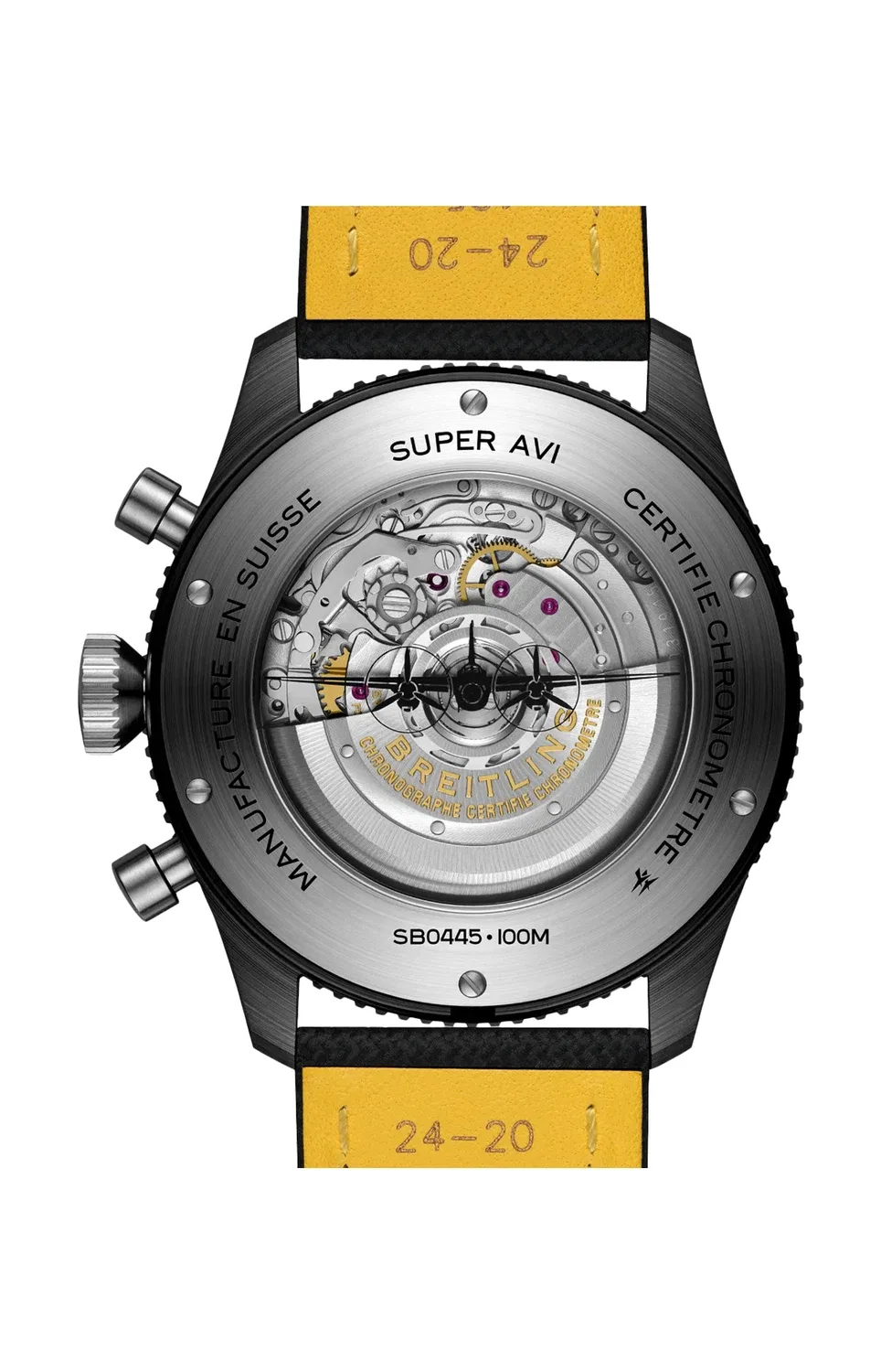 СУПЕР АВИ B04 ХРОНОГРАФ GMT 46 МОСКИТО НОЧНОЙ ИСТРЕБИТЕЛЬ - SB04451A1B1X1 BREITLING, черный — фото 2