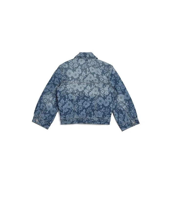 Джинсовая куртка оверсайз Floral Oversize Denim Jacket abercrombie kids, ANF Light Grey Heather — фото 2