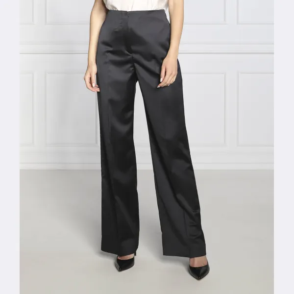 

Атласные брюки прямого кроя Calvin Klein, черный
