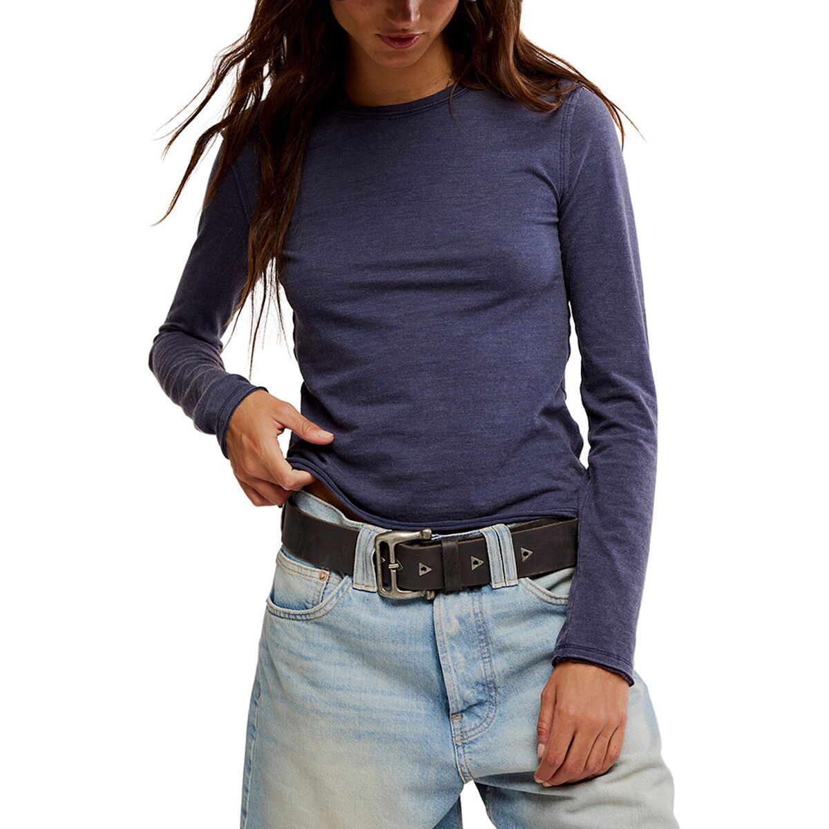 

Рубашка Nova Tee с длинным рукавом Free People, цвет peacoat