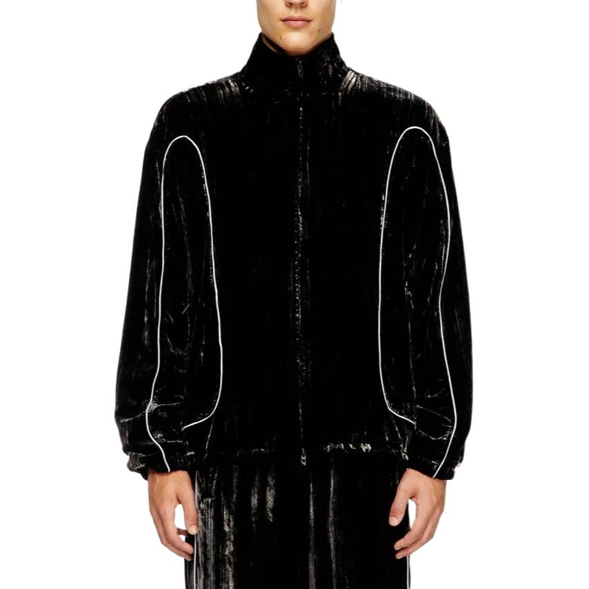 DIESEL Вельветовая куртка с контрастной отделкой, Black — фото 2