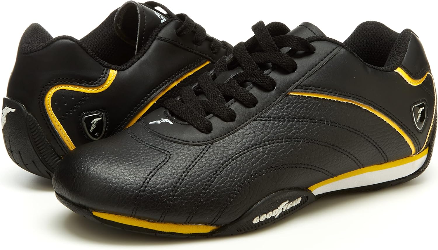 

Мужские кроссовки Goodyear Ori Racer - низкие кроссовки, ПУ-кожа и тканевая подкладка, черный/желтый