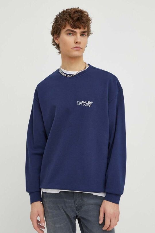 

Хлопковая толстовка Levi's, темно-синий