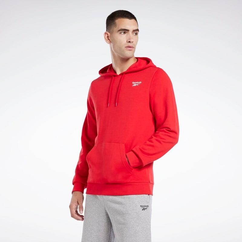 

Мужская толстовка с фирменным логотипом френч терри Reebok, красный
