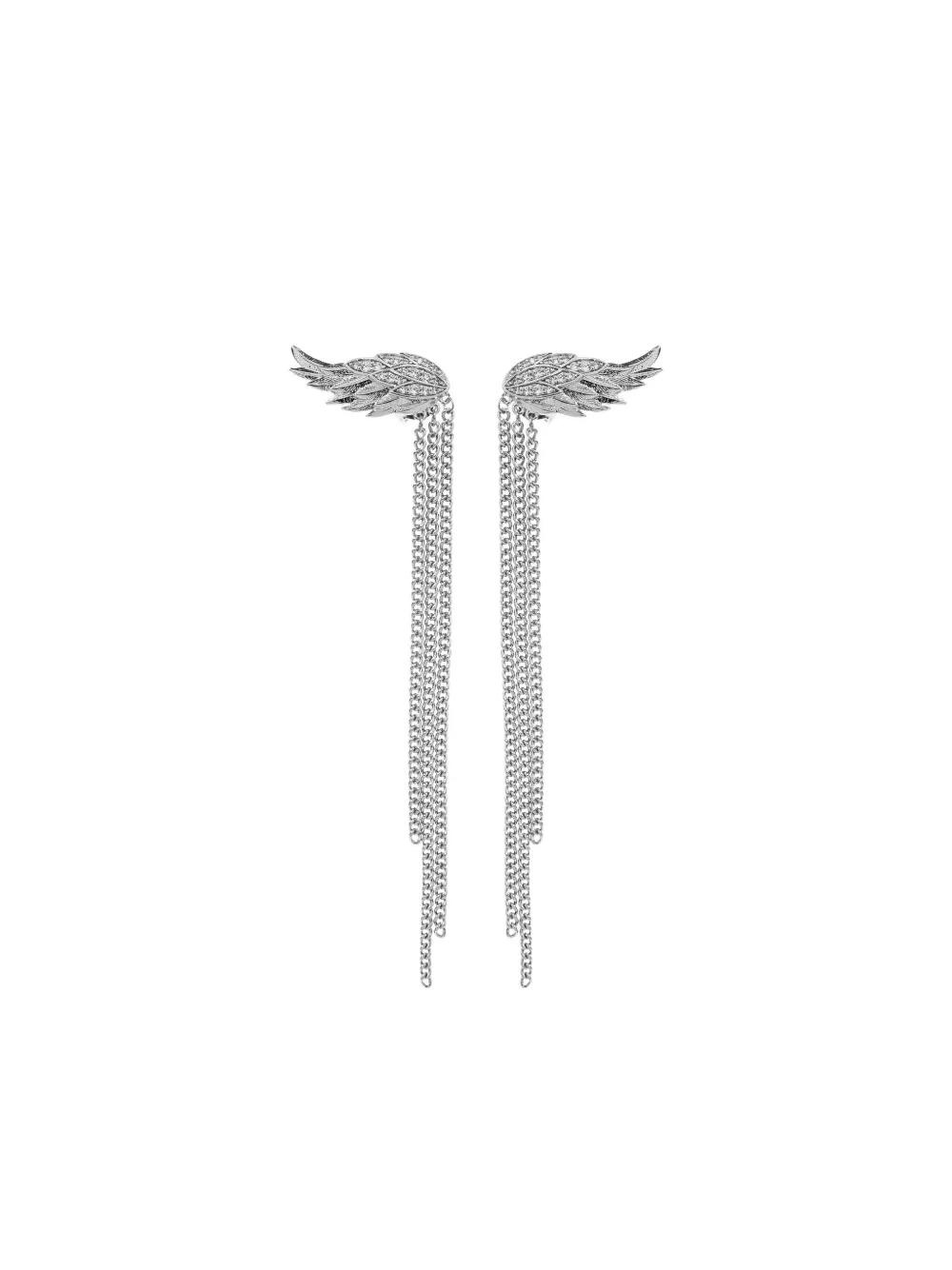 

Серьги-цепочки с крыльями Zadig&Voltaire, серебристый