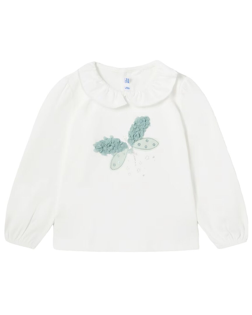 

Майорал Воротник Футболка с принтом стрекозы Mayoral, белый