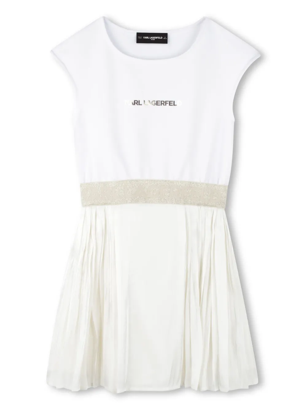 

Платье с логотипом KARL LAGERFELD KIDS, белый