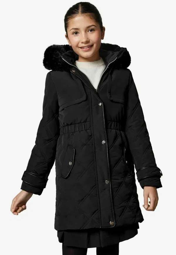 Парка Lipsy Regular fit, водоотталкивающая, средней плотности, утепленная, черный