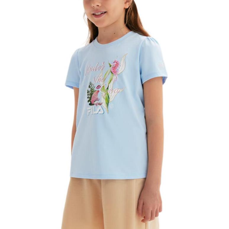 Футболка SS24 Sky для подростков FILA KIDS, синий — фото 4
