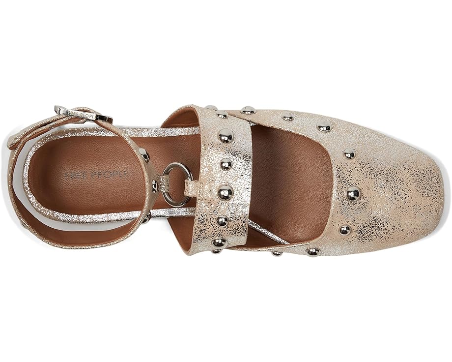 Балетки Free People Camille Mystic O-ring Flats, цвет Champagne Foiled Sue — фото 2
