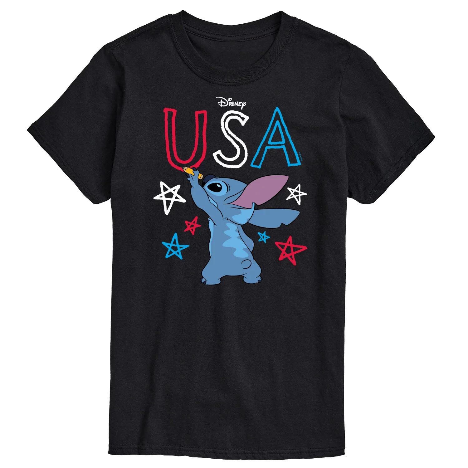 

Футболка с цветком стежка Disney's Big & Tall USA Licensed Character, черный