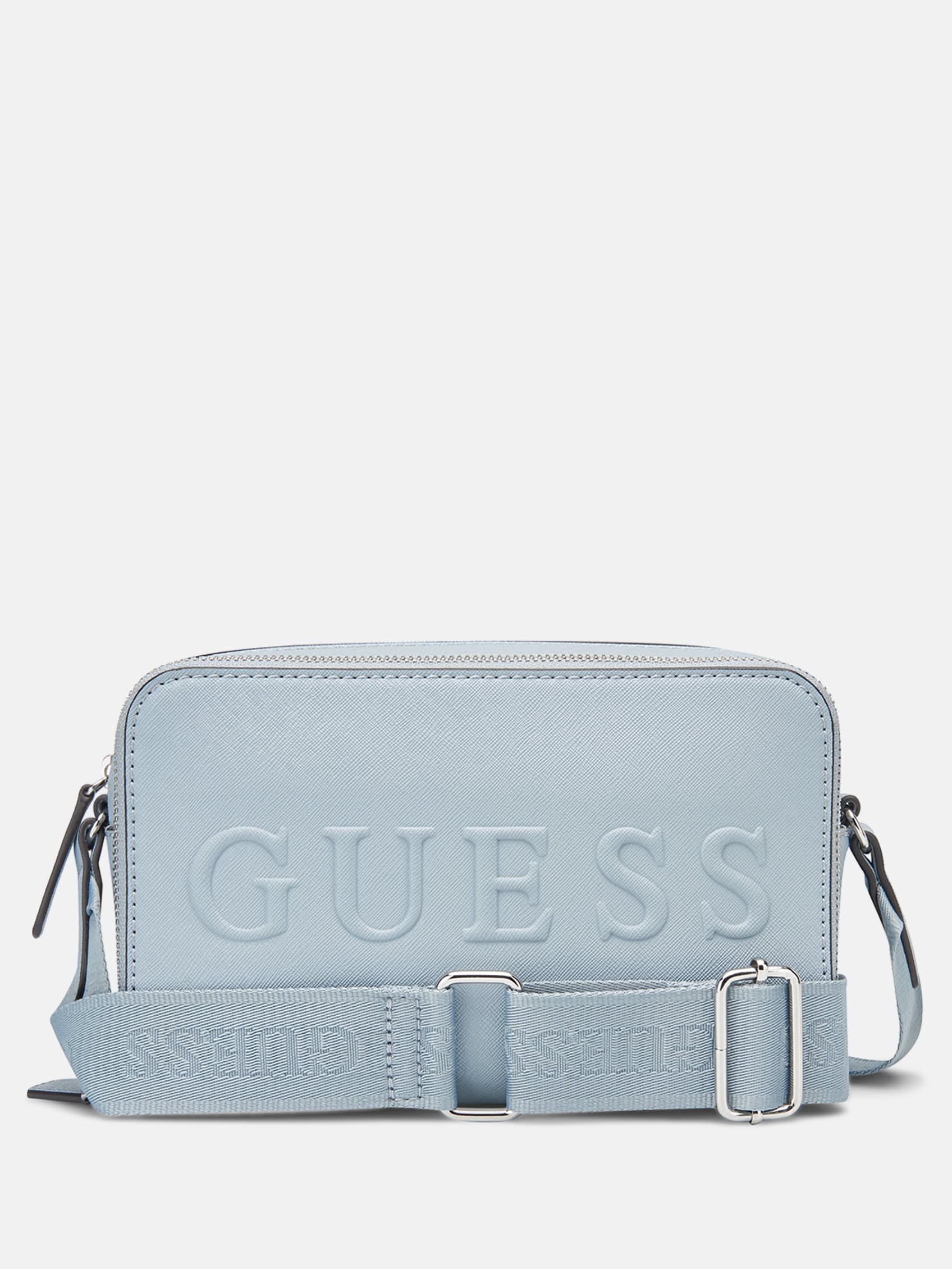 

Сумка через плечо Haddington Mini с двойной молнией Guess Factory, цвет pale denim