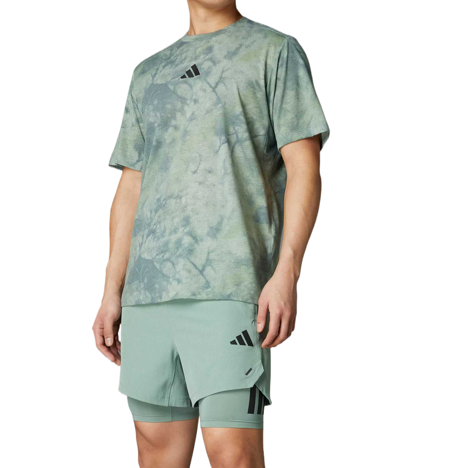 Футболка Power Graphic Adidas, зеленый — фото 2