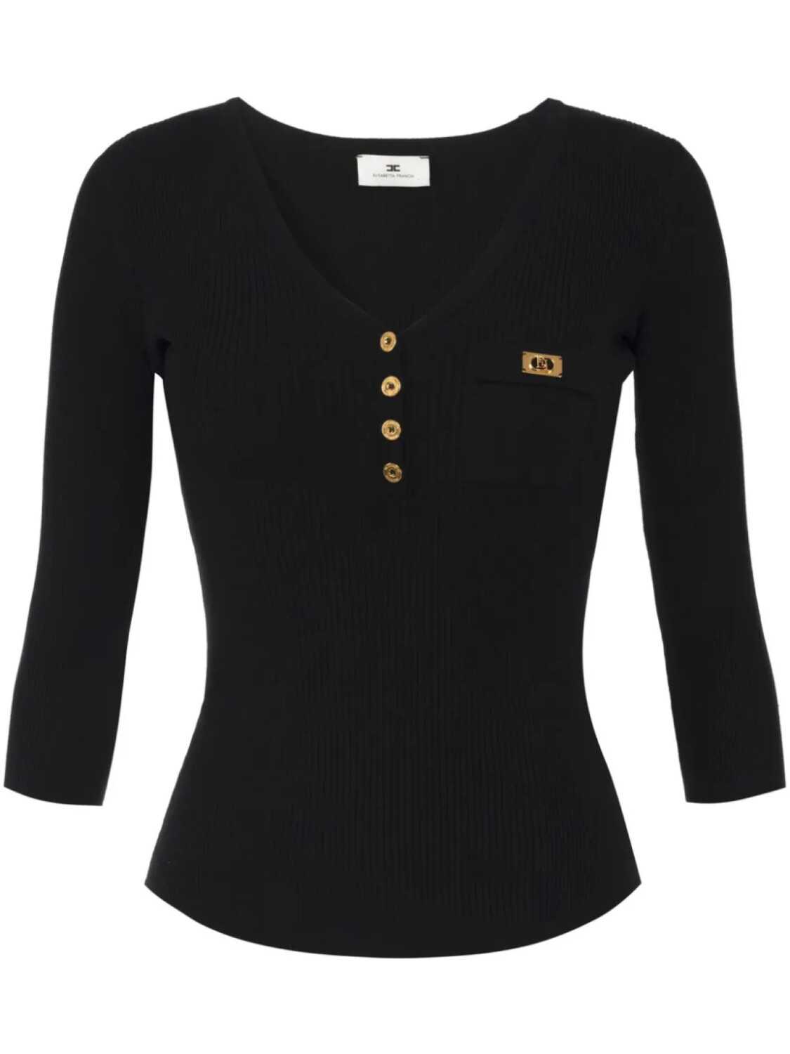 

Elisabetta Franchi топ в рубчик, черный