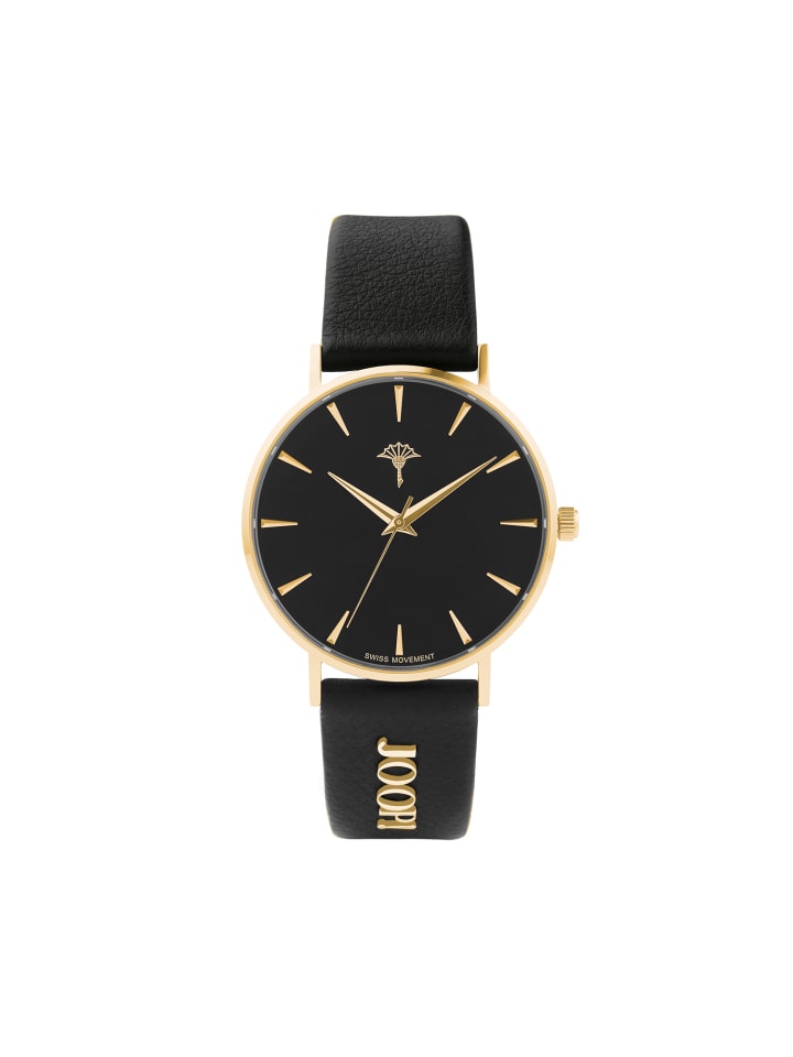 

JOOP! Кварцевые часы, кожаный ремешок, корпус из нержавеющей стали с золотым покрытием