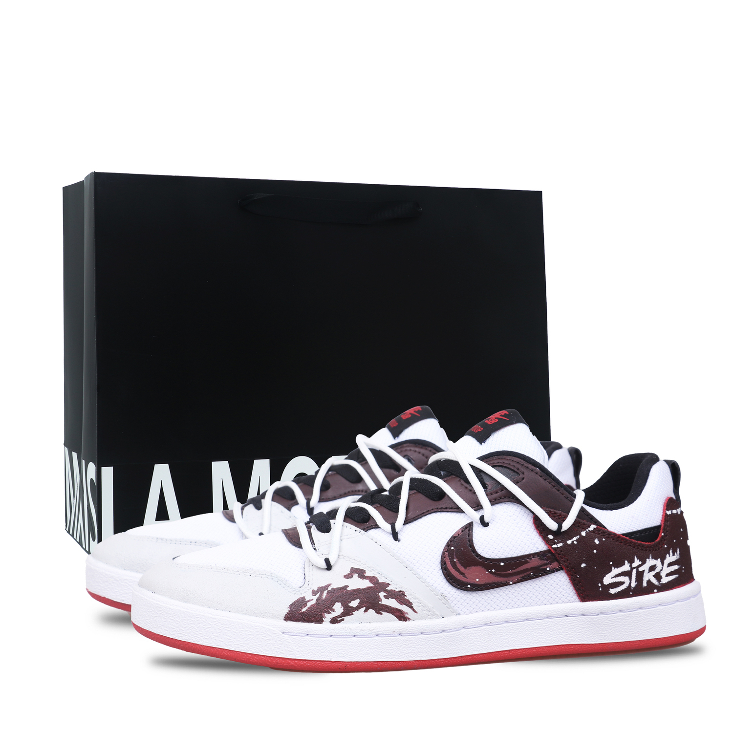 

Nike Кроссовки для скейтбординга SB Alleyoop Coverage Low top мужские белые красные