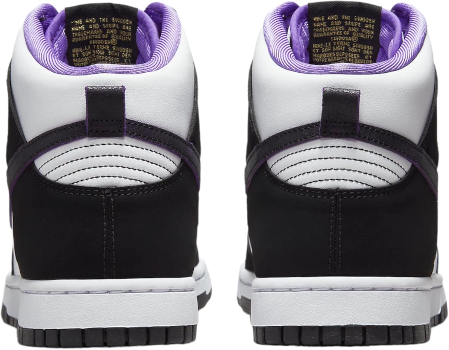 Кроссовки Nike Dunk High Black White (2021) Код модели: DD1399-105, Black White Actiongrape Black — фото 4