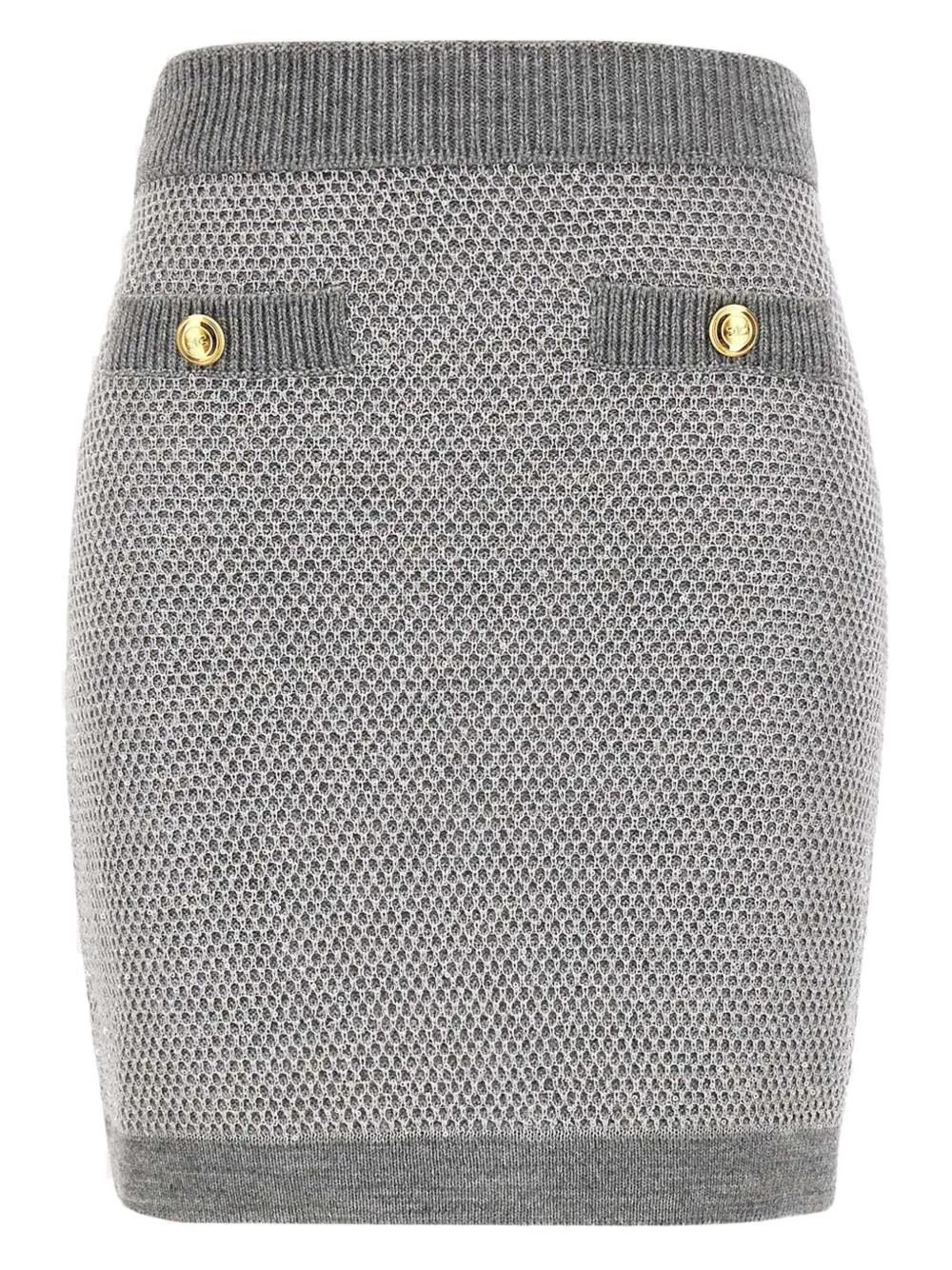 

Юбка с ребристым поясом Elisabetta Franchi, серый
