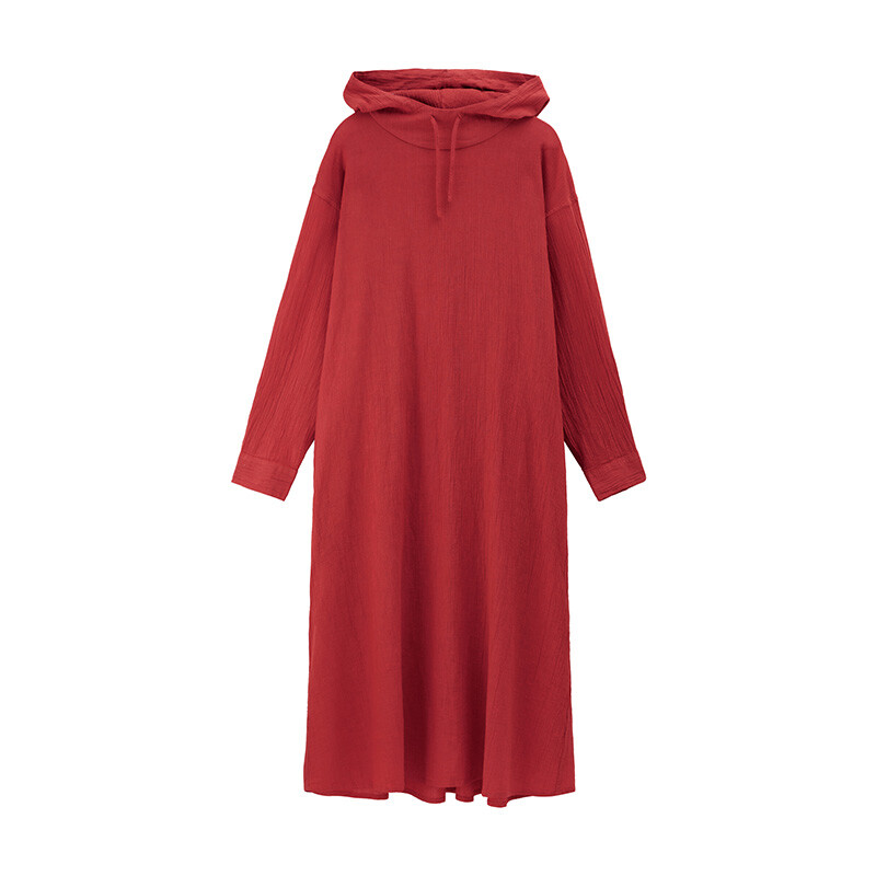 

Платье-пуловер Muji Idee с капюшоном, красный