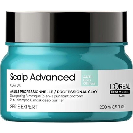 

L'Oreal Professionnel Scalp Advanced, Профессиональная глина против жирности 2-в-1, 250 мл