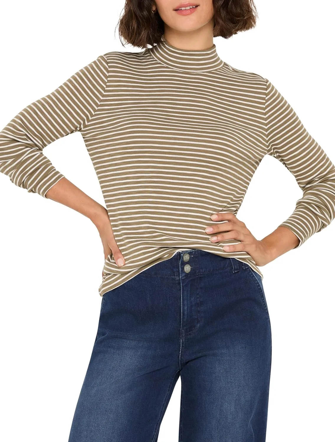 

NIC+Zoe женская футболка с длинным рукавом и полосками