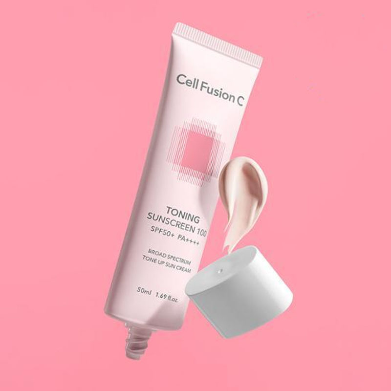 Cell Fusion C Розовый солнцезащитный крем без макияжа с защитой от ультрафиолета увлажняющий SPF50+ 50 мл — фото 2