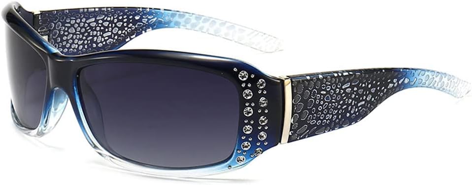 

Женские поляризованные солнцезащитные очки, женские очки для вождения и вечеринок, модные женские блестящие солнцезащитные очки для женщин с защитой от УФ-излучения UV400 Generic, Blue