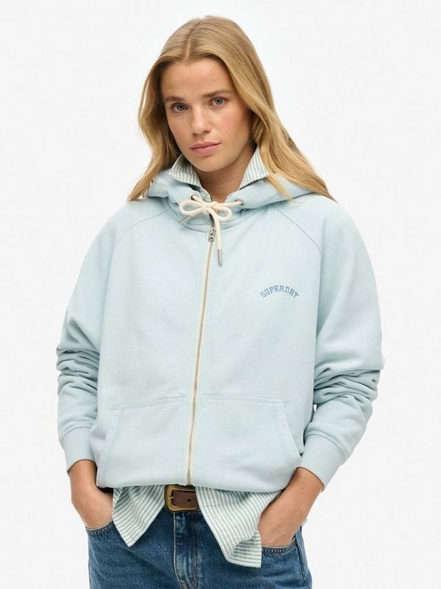 

Элегантный худи Essential Logo Oversized из чистого органического хлопка Superdry, Winter Sky Blue
