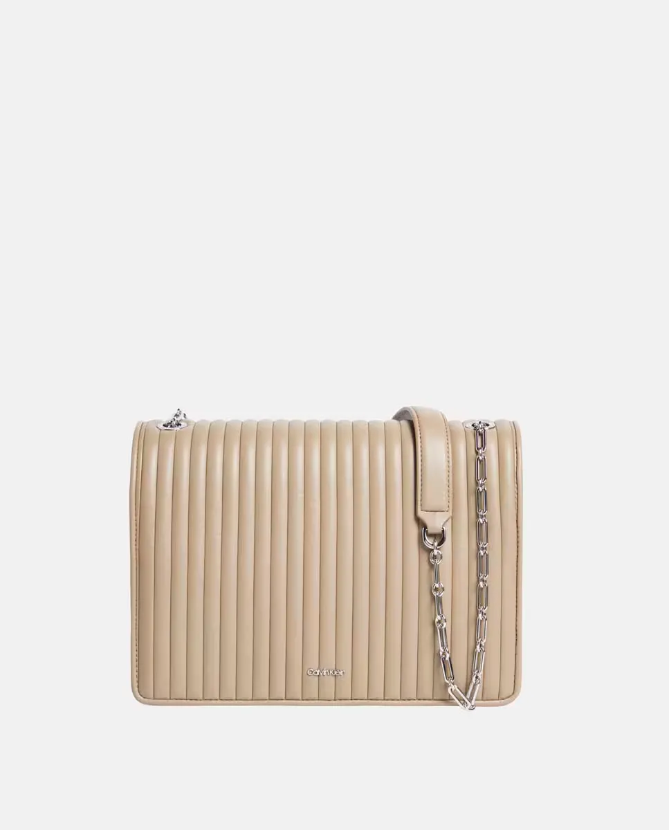 

Сумка через плечо Calvin Klein с цепочкой и ручкой, бежевый