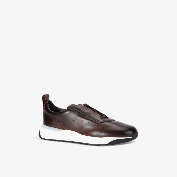 Кроссовки кожаные Innova Santoni, коричневый — фото 3