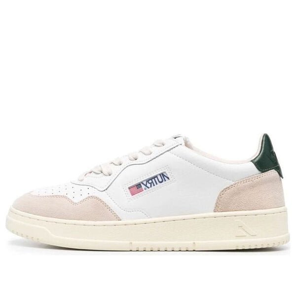 

Кроссовки medalist low leather and suede 'white beige black' Autry, белый