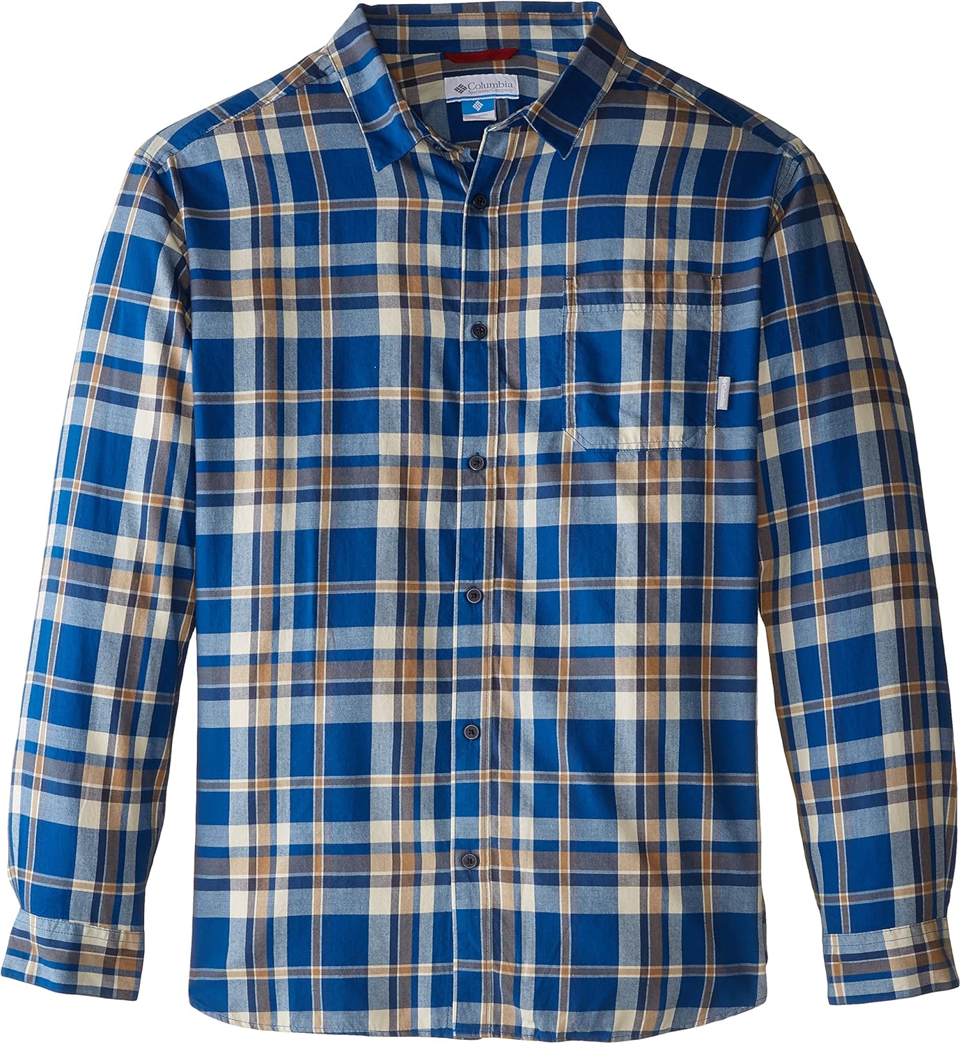 

Рубашка Columbia Mens Vapor Ridge III с длинным рукавом, походная рубашка, Marine Blue Twill