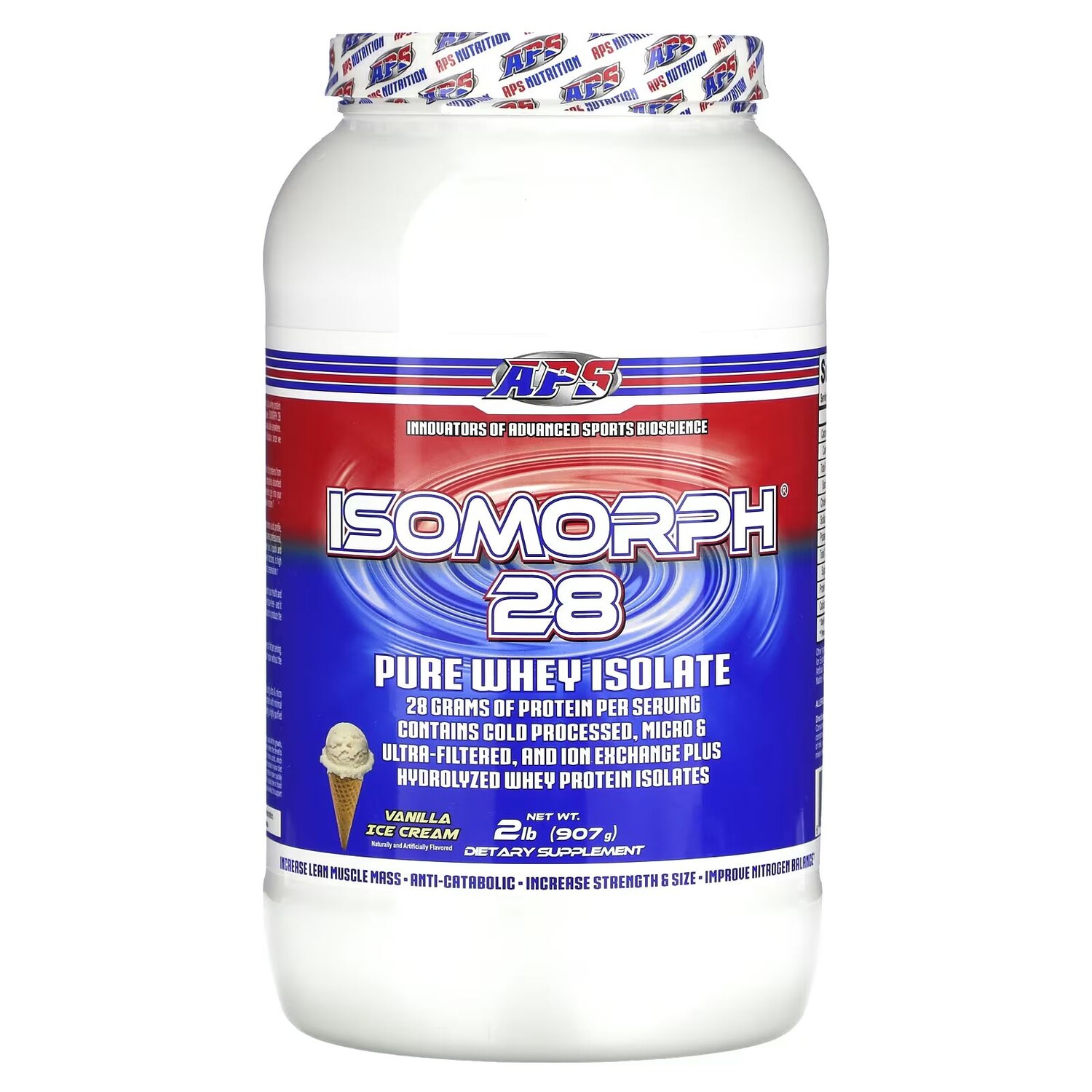 

Isomorph 28, Чистый сывороточный изолят, ванильное мороженое, 2 фунта (907 г) Aps