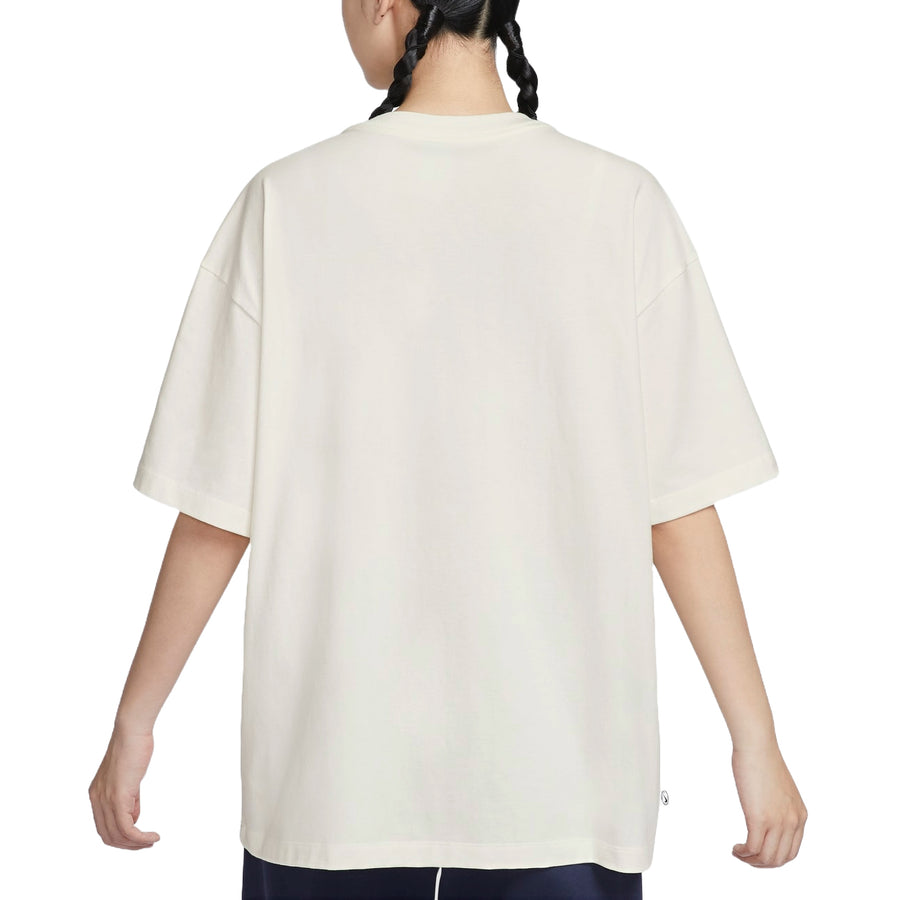 Футболка (WMNS) Nike Sportswear Graphic Oversized T-shirt Asia Sizing 'Sail', бежевый — фото 2