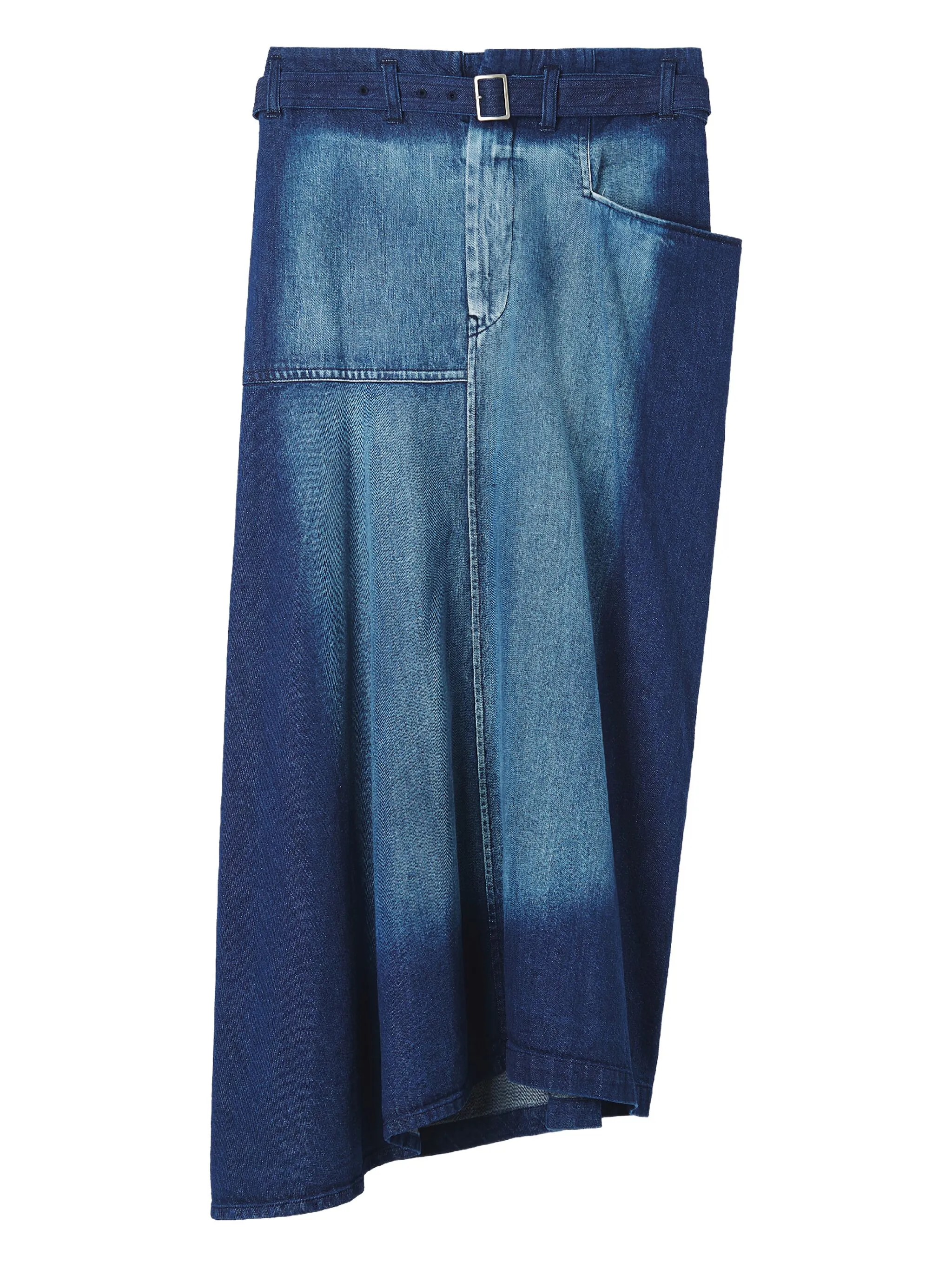 

Юбка миди O-Triangle с поясом Y'S, синий