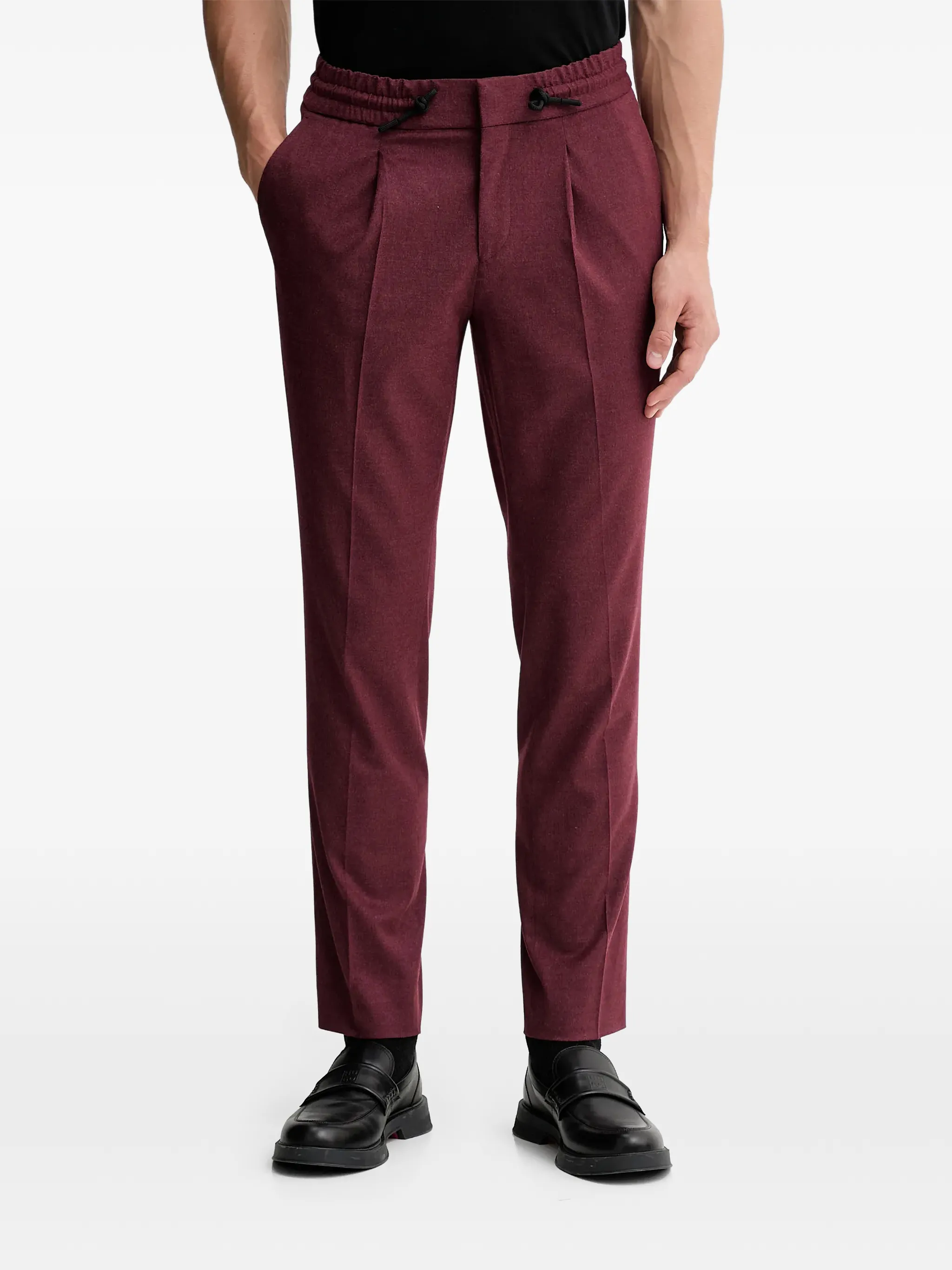 

Брюки с кулиской и складками Hugo, красный