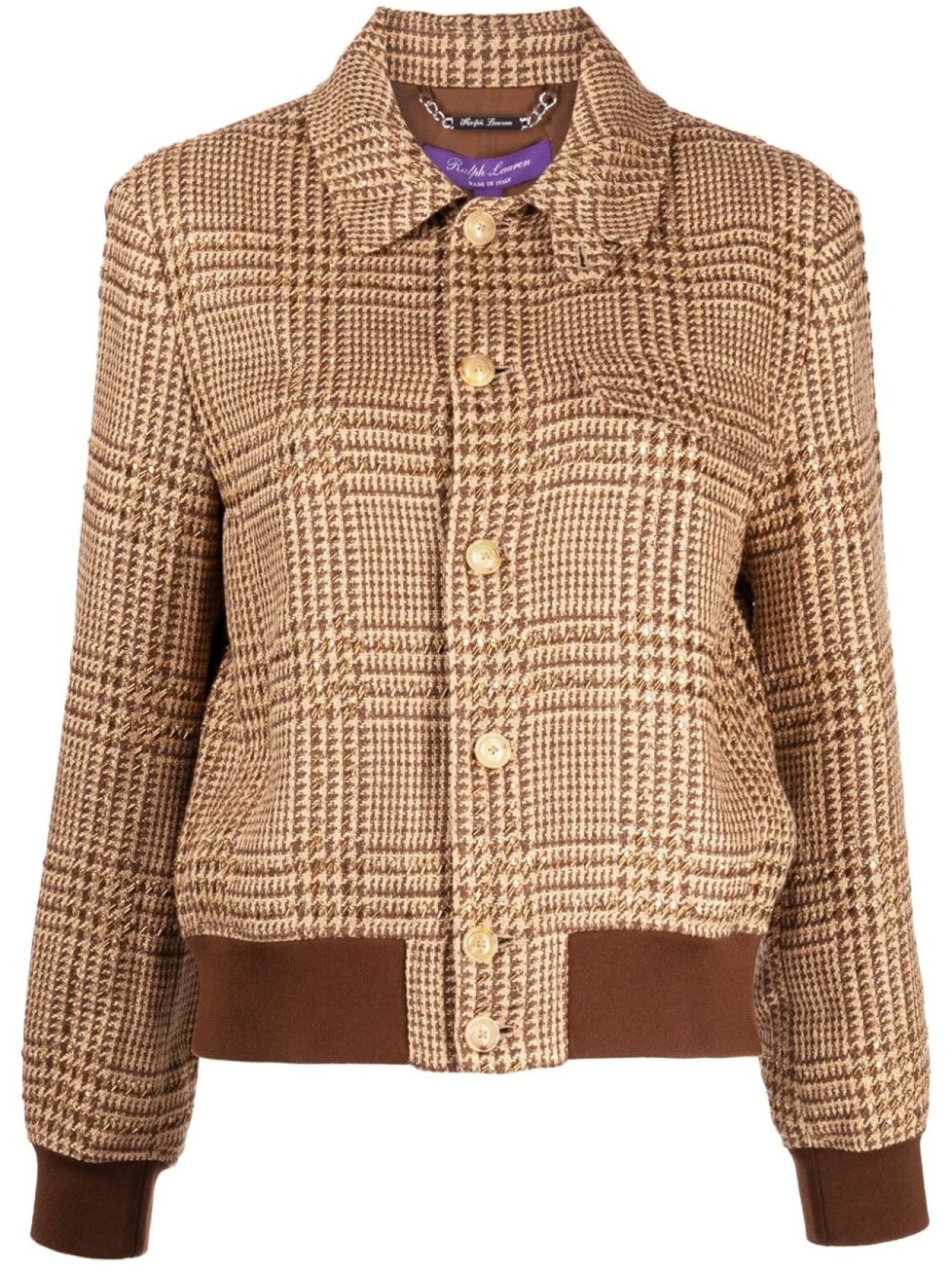 

Ralph Lauren Collection бомбер в клетку, коричневый
