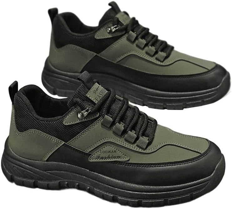 

Мужские кроссовки с металлическим носком, удобные противоскользящие ботинки для ходьбы Generic, зеленый