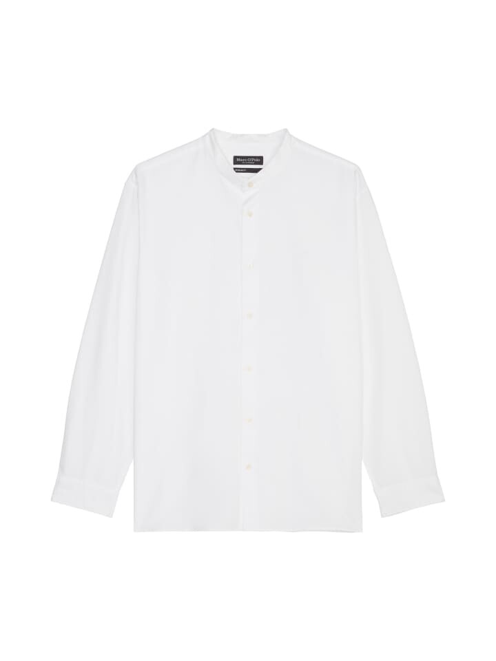 

Рубашка Marc O'Polo Stehkragen-Hemd regular, белый